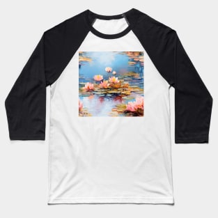 Monet Style Water Lilies 12 Baseball T-Shirt